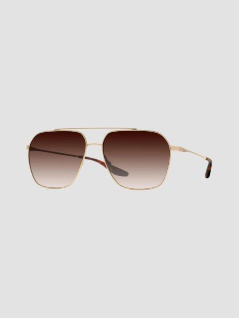 BARTON PERREIRA Men's Rizzo 60MM Aviator Sunglasses - Gold Smokey Topaz