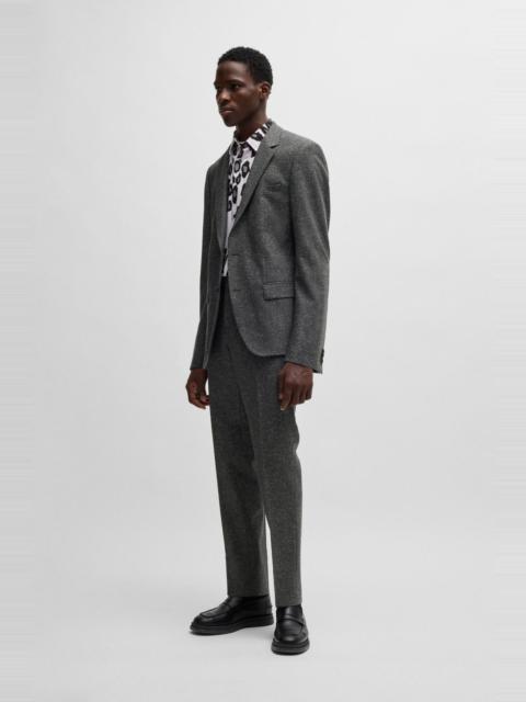 HUGO SLIM-FIT SUIT IN MICRO-PATTERNED WOOL