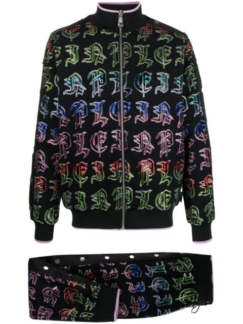 gothic logo-print tracksuit