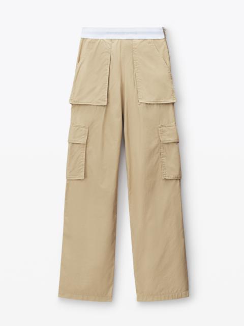 Alexander Wang Mid-Rise Cargo Rave Pants in Cotton Twill