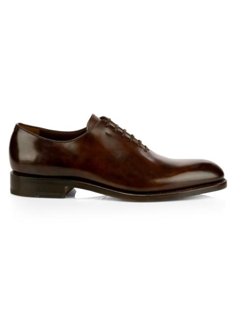 FERRAGAMO Men's Angiolo Lace-Up Leather Dress Shoes - Brown