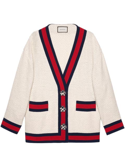 GUCCI Oversize tweed cardigan jacket