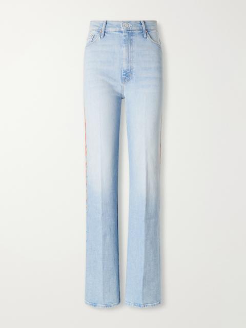 MOTHER The Saloon Sneak Printed High-waist Wide-leg Jeans