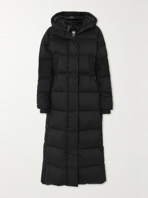 Alliston hooded quilted ripstop down coat