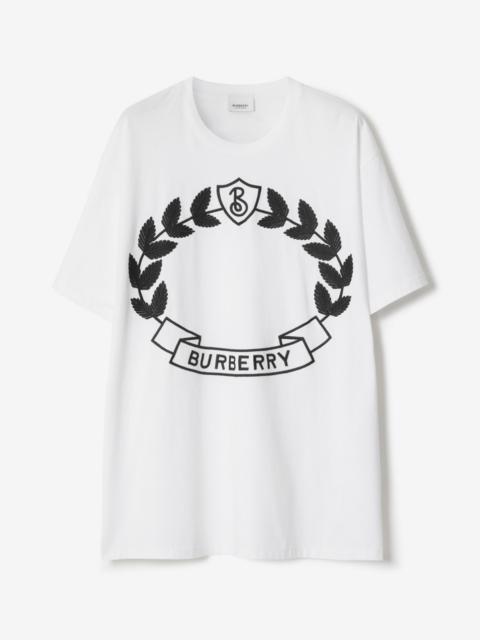 Burberry Oak Leaf Crest Motif Cotton Oversized T-shirt