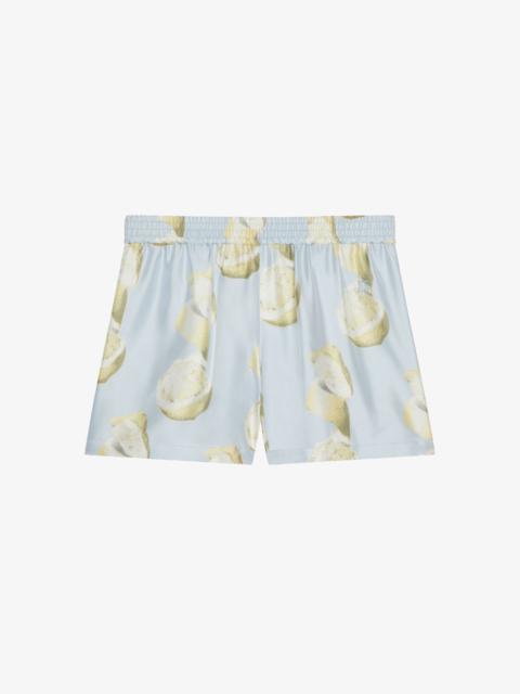 PRINTED SHORTS IN SILK