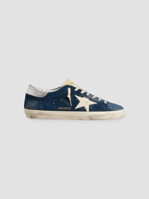 Golden Goose Men's Super-Star 40MM Low-Top Sneakers - Aviator Blue Cream Silver