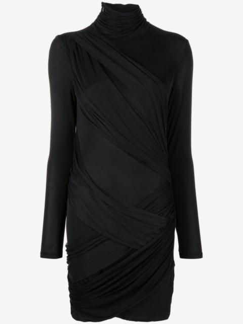GAUGE81 Kores roll-neck draped minidress