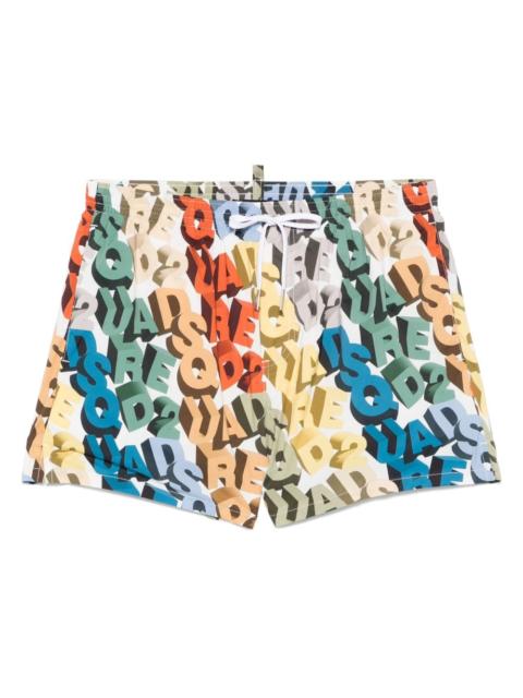 DSQUARED2 all-over logo swim shorts