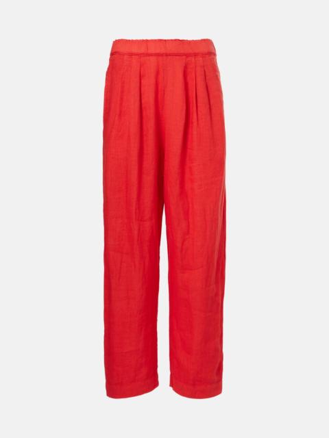 velvet Gini linen straight pants