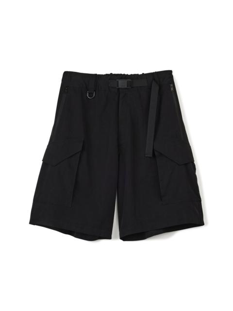 Y-3 Washed Twill Shorts in Black