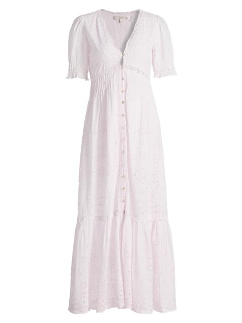 LoveShackFancy Women's Tarragon Broderie Anglaise V-Neck Maxi Dress - Pale Lilac