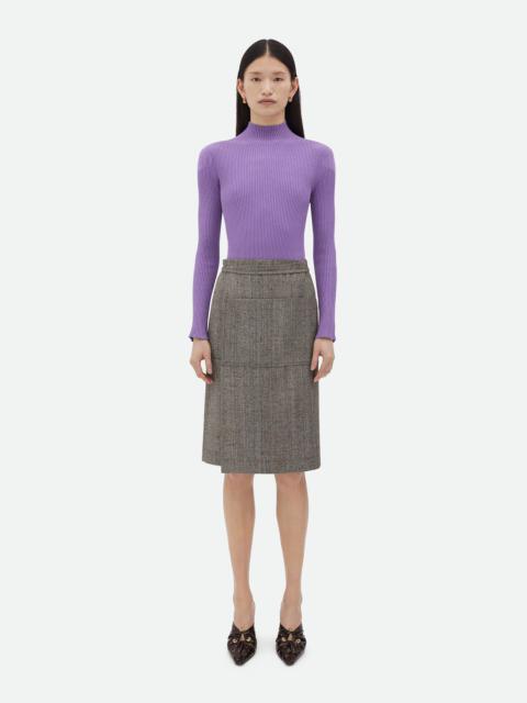 Bottega Veneta Wrapped Viscose And Silk Midi Skirt