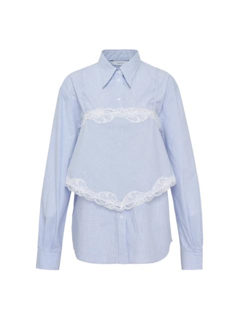 pushBUTTON Blue Stripe Slip Layered Shirt