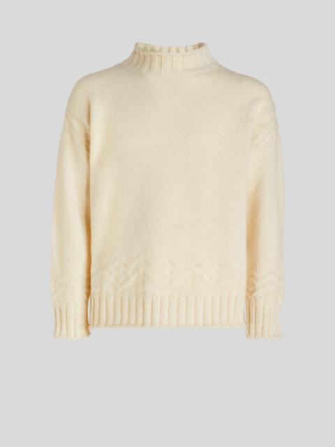 Etro GEOMETRIC PATTERN MIXED WOOL JUMPER