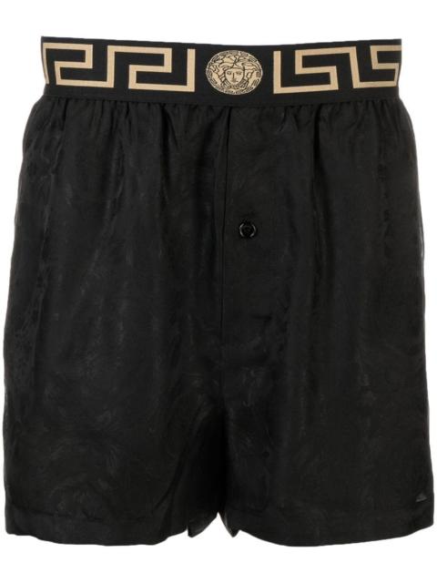 VERSACE Greca logo-print shorts