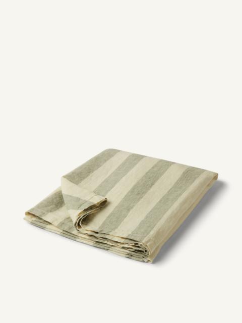 FRESCOBOL CARIOCA WIDE-STRIPE LINEN BEACH TOWEL