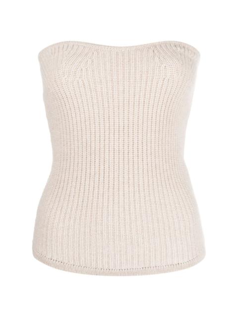 Blaze strapless knitted top