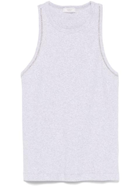 PESERICO beaded trim-detail top