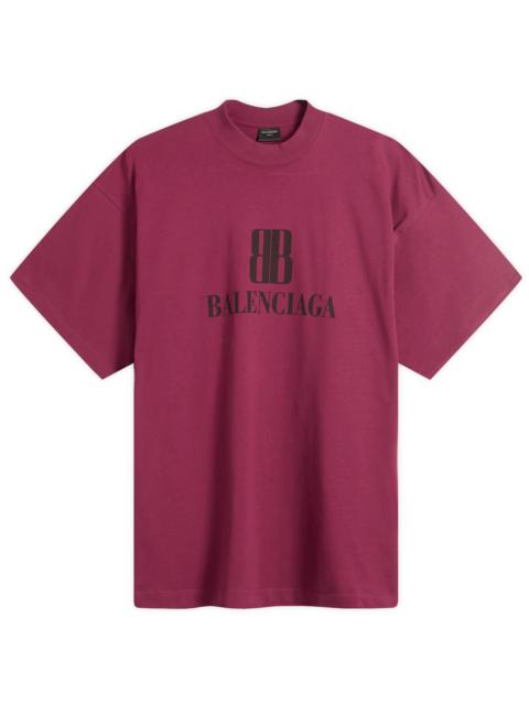 BALENCIAGA Balenciaga Nano BB Logo Dry Jersey Medium Fit T-Shirt
