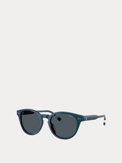 Polo Ralph Lauren Rugby-Stripe Round Sunglasses