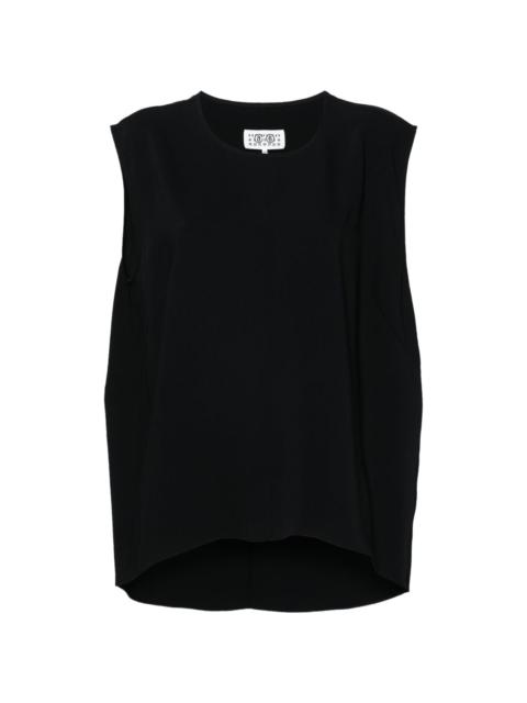 single-stitch sleeveless top