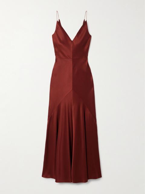 GABRIELA HEARST Brigita Paneled Silk-satin Maxi Dress