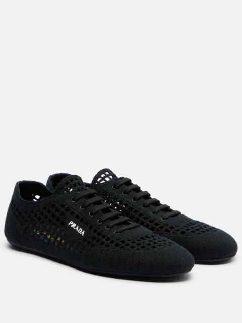 Prada Prada Collapse Crochet Laced Sneakers
