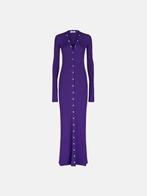 THE ATTICO PURPLE/BURGUNDY CONVERTIBLE DRESS IN NYLON BLEND