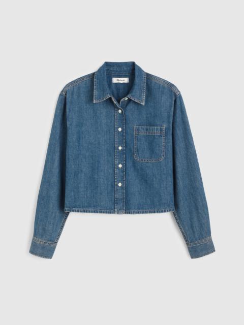 Madewell Denim Boxy Crop Button-Up Shirt