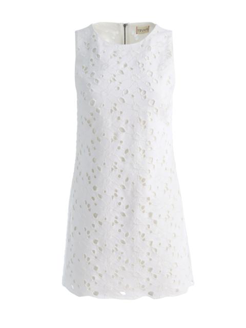 Alice + Olivia CLYDE LASER-CUT DENIM DRESS