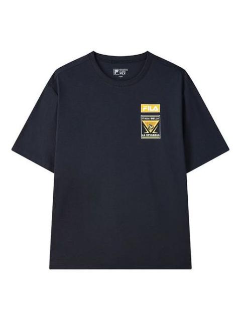 FILA FILA Printing Loose Short Sleeve Blue F11M128163F-NV