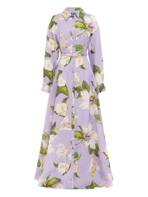 LEO LIN Josephine buttoned floral maxi dress