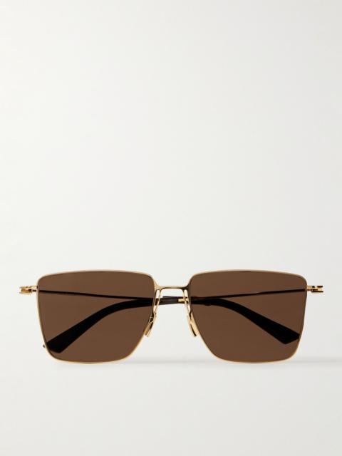 Bottega Veneta D-Frame Gold-Tone Sunglasses Gold