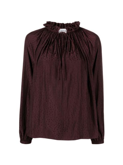 ruffle-detailed flared blouse