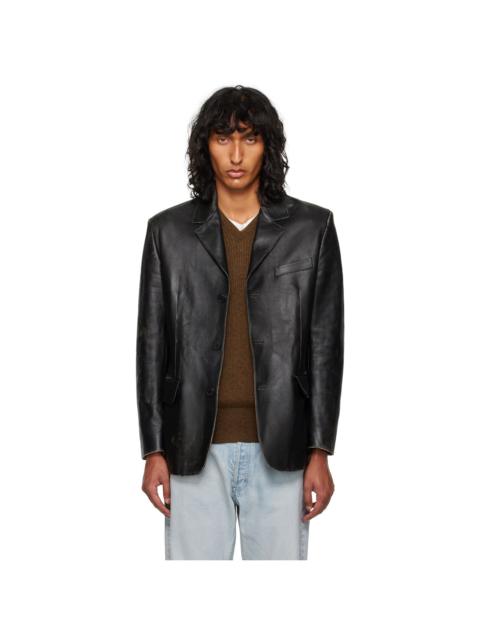 The Row Black Genki Leather Jacket