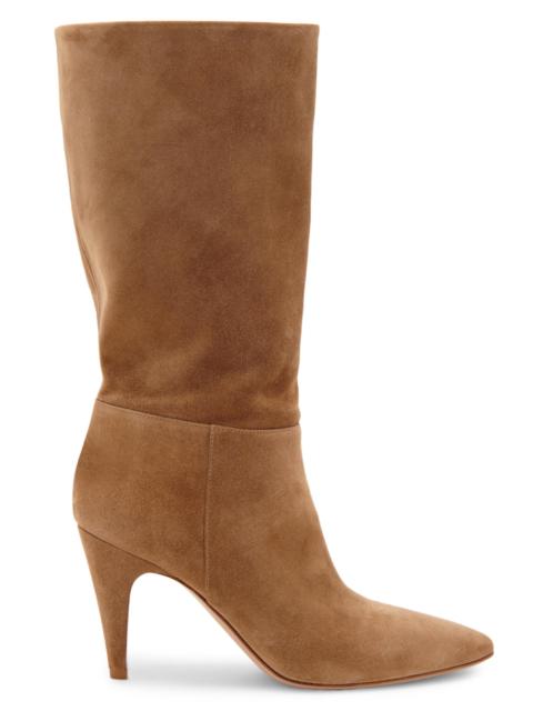 Gianvito Rossi Women's 85MM Suede Stiletto Boots - Camel