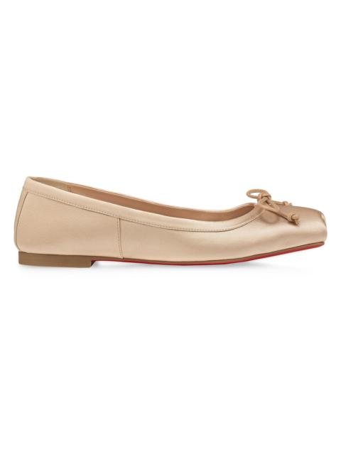 Christian Louboutin Women's Mamadrague Satin Ballerina Flats - Blush