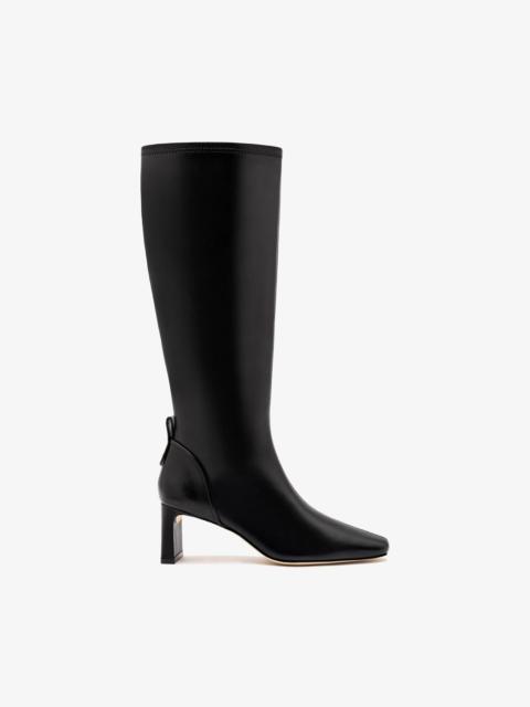 Larroudé Alexis Hi Boot In Black Stretch Leather