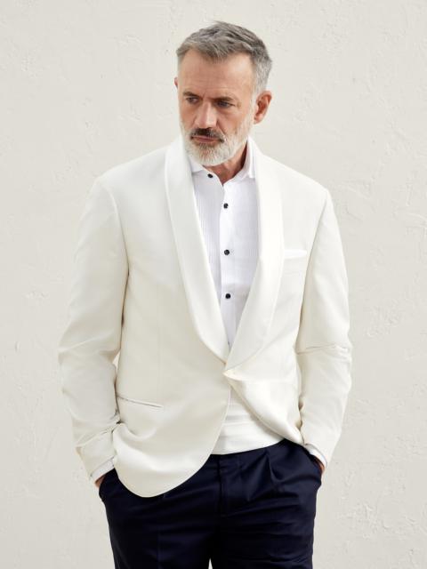 Brunello Cucinelli Silk twill tuxedo jacket with shawl lapels