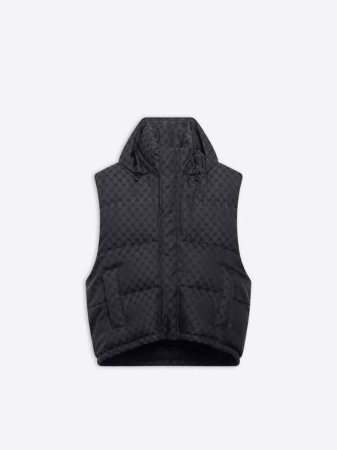 BALENCIAGA Men's Hacker Cocoon Puffer Gilet in Black