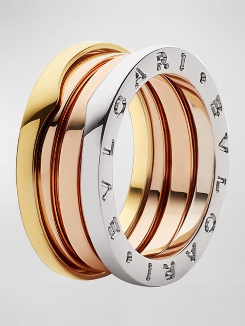 B.Zero1 Tricolor 18k Gold 3-Band Ring, EU 53 / US 6.25