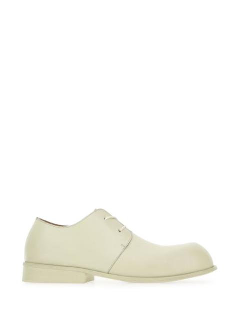 Cream leather Muso lace-up shoes