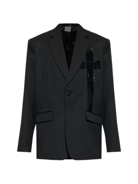 VETEMENTS cross-patch blazer
