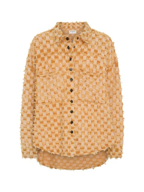 ONE TEASPOON Gingham Daria Shacket - Yellow