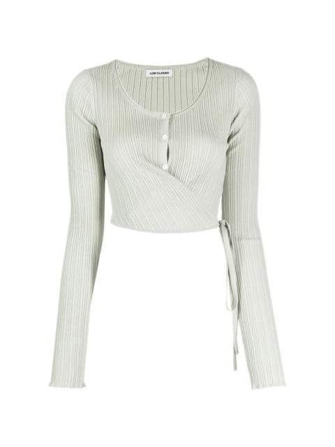 LOW CLASSIC ribbed wrap top