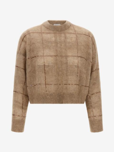 Brunello Cucinelli sequin-check sweater