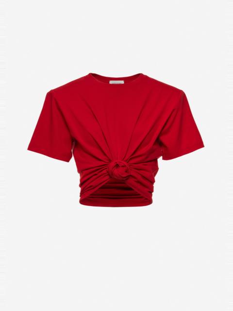 MAGDA BUTRYM Knotted t-shirt in red