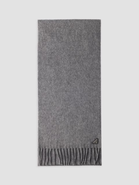 Prada Men's Silk and Cashmere Scarf - Grey