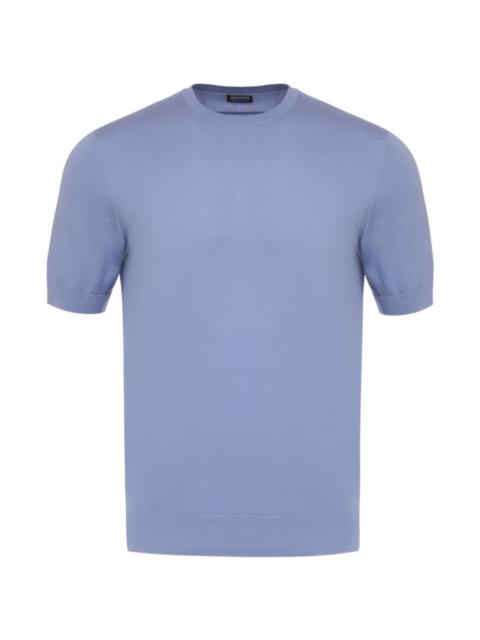 ZEGNA short-sleeve knitted cotton T-shirt